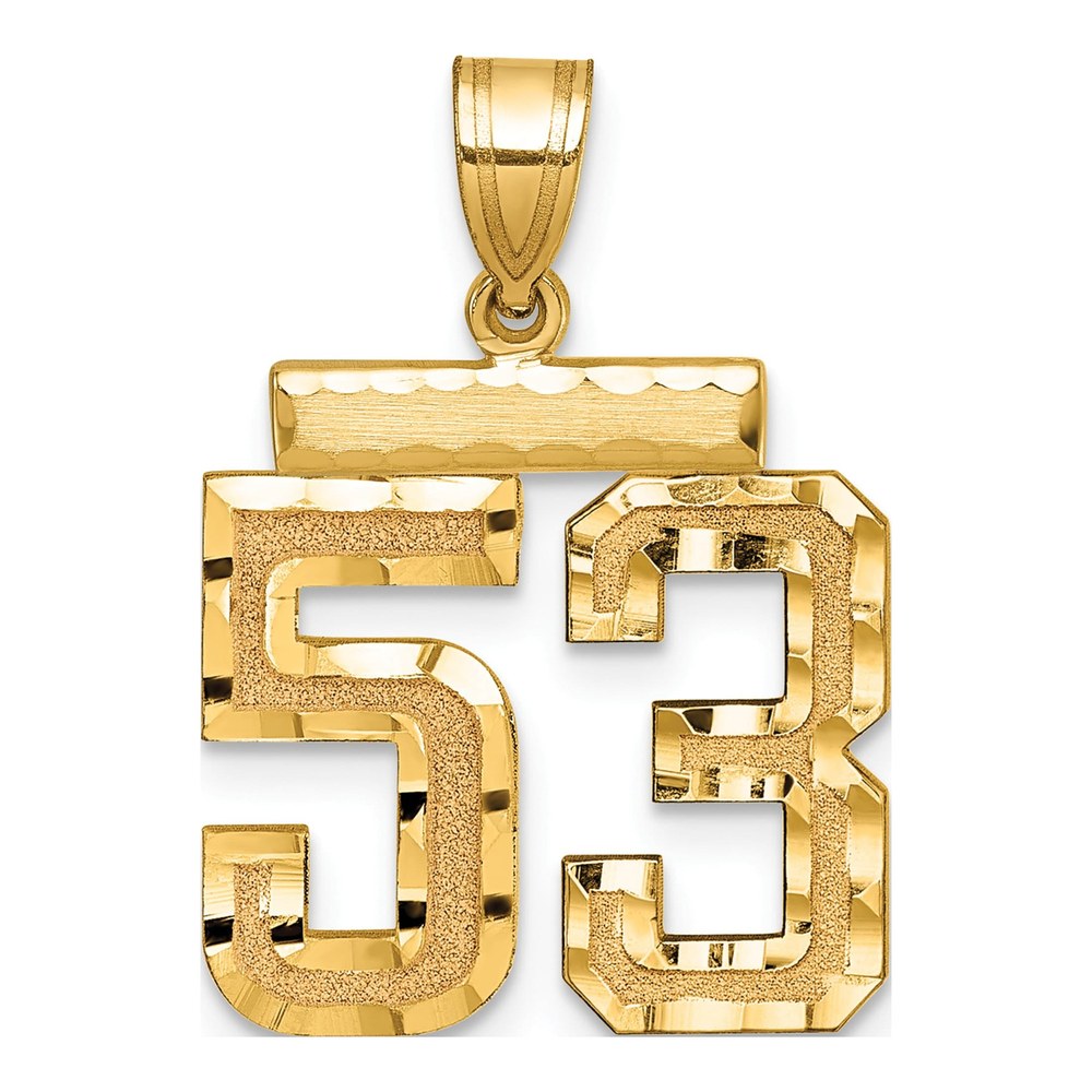 14K Yellow Gold Number 53 Pendant