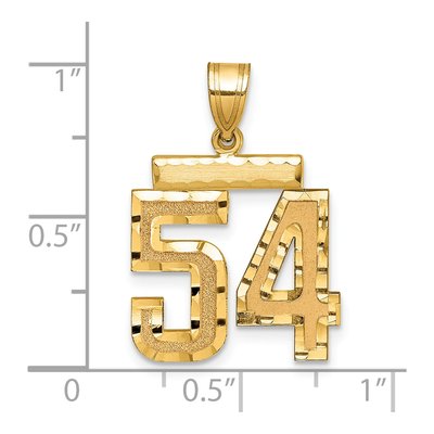 14K Yellow Gold Number 54 Pendant – view 3