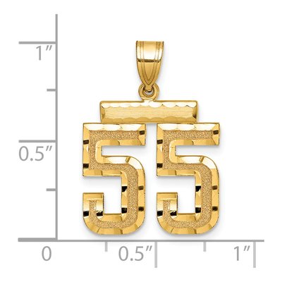 14K Yellow Gold Number 55 Charm – view 3