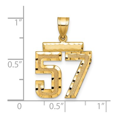 14K Yellow Gold Number 57 Charm – view 2