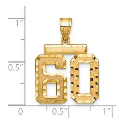 14K Yellow Gold Number 60 Charm – view 2