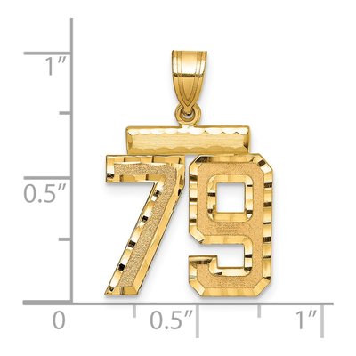 14K Yellow Gold Number 79 Charm – view 2
