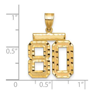 14K Yellow Gold Number 80 Pendant – view 2