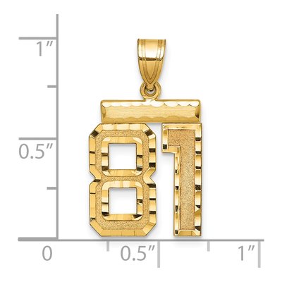 14K Yellow Gold Number 81 Charm – view 2