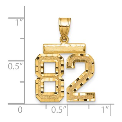 14K Yellow Gold Number 82 Charm – view 2