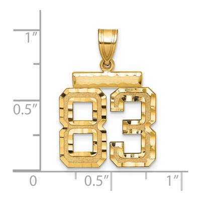 14K Yellow Gold Number 83 Charm – view 2