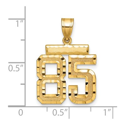 14K Yellow Gold Number 85 Charm – view 3