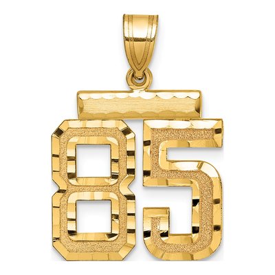 14K Yellow Gold Number 85 Charm