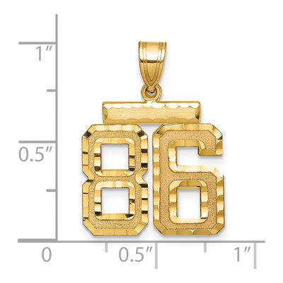 14K Yellow Gold Number 86 Charm – view 2