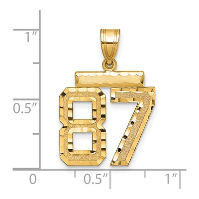 14K Yellow Gold Number 87 Charm – view 2