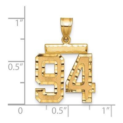14K Yellow Gold Number 94 Charm – view 2