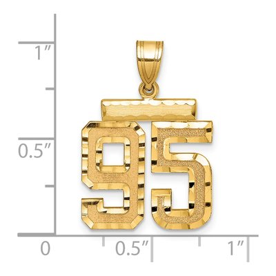 14K Yellow Gold Number 95 Charm – view 2