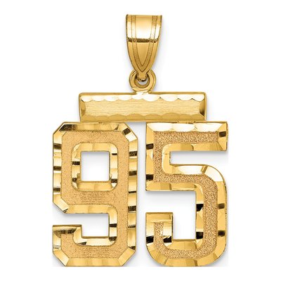 14K Yellow Gold Number 95 Charm