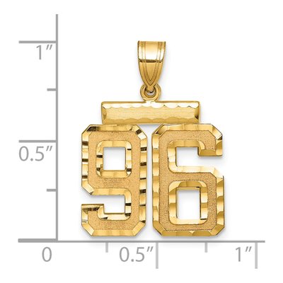 14K Yellow Gold Number 96 Charm – view 2