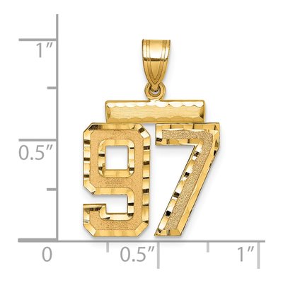 14K Yellow Gold Number 97 Charm – view 2