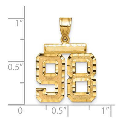 14K Yellow Gold Number 98 Charm – view 2