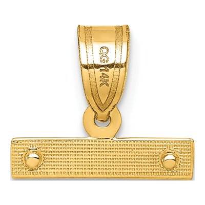 14K Yellow Gold Diamond-Cut Medium Top Charm – view 4