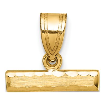 14K Yellow Gold Diamond-Cut Medium Top Charm