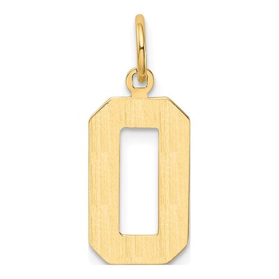 14K Yellow Gold Number 0 Charm – view 4