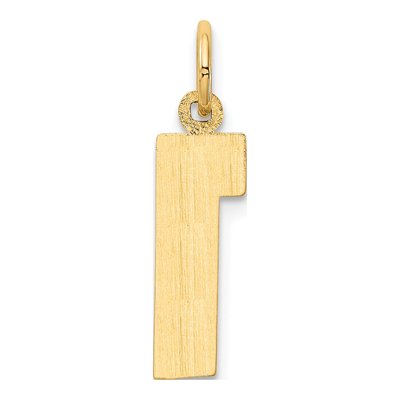 14K Yellow Gold Number 1 Charm – view 4