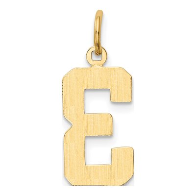 14K Yellow Gold Number 3 Charm – view 4