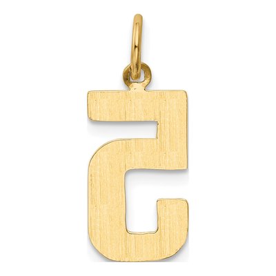 14K Yellow Gold Number 5 Charm – view 4