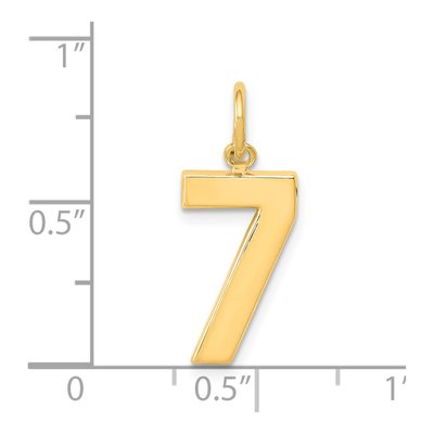 14K Yellow Gold Number 7 Pendant – view 5