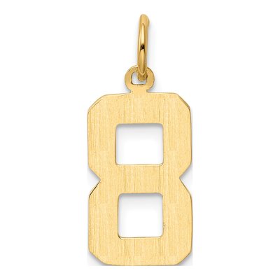 14K Yellow Gold Number 8 Charm – view 4