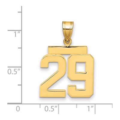 14K Yellow Gold Number 29 Charm – view 3