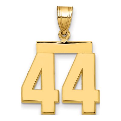14K Yellow Gold Number 44 Charm