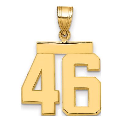 14K Yellow Gold Number 46 Pendant