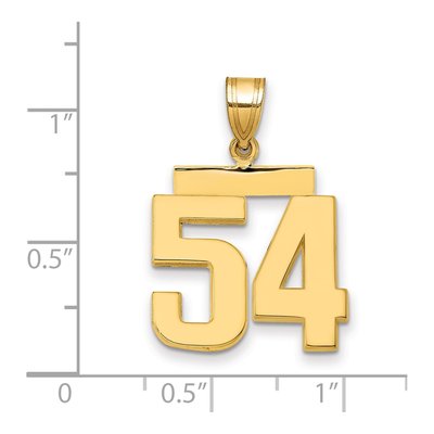 14K Yellow Gold Number 54 Pendant – view 2