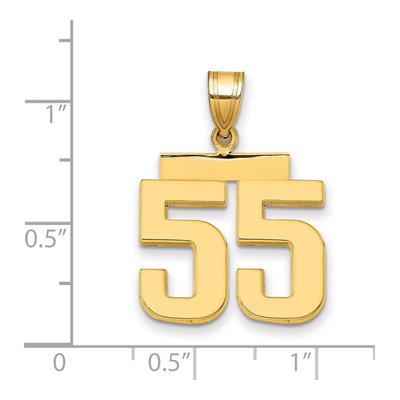 14K Yellow Gold Number 55 Charm – view 4