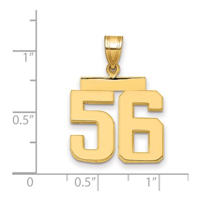 14K Yellow Gold Number 56 Charm – view 2
