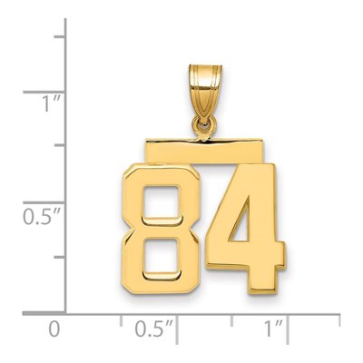 14K Yellow Gold Number 84 Pendant – view 2