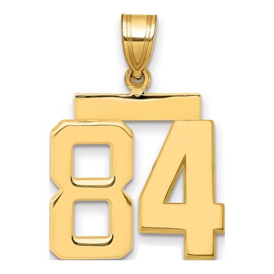 14K Yellow Gold Number 84 Pendant