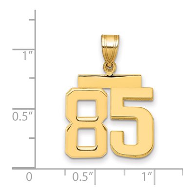 14K Yellow Gold Number 85 Charm – view 2