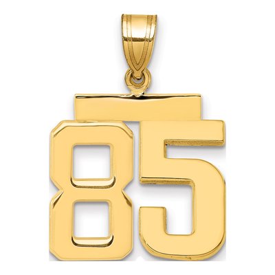 14K Yellow Gold Number 85 Charm
