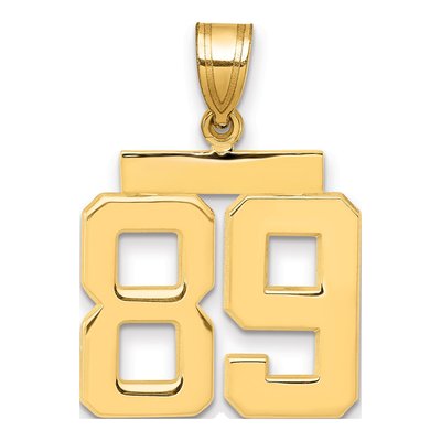 14K Yellow Gold Number 89 Charm
