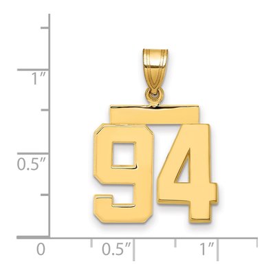 14K Yellow Gold Number 94 Charm – view 2