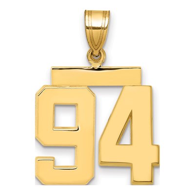 14K Yellow Gold Number 94 Charm