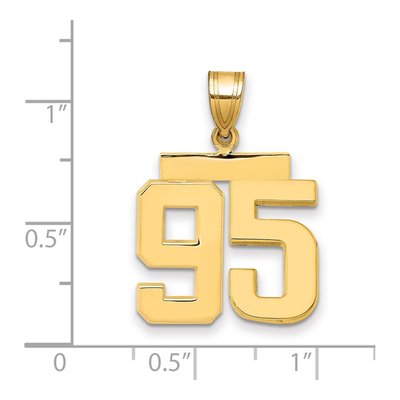 14K Yellow Gold Number 95 Charm – view 2