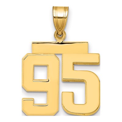 14K Yellow Gold Number 95 Charm