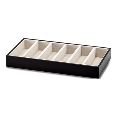 6-Slot Ivory Faux Suede Jewelry Tray Insert