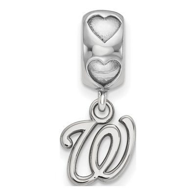 Washington Nationals Sterling Silver Heart Bead – view 3