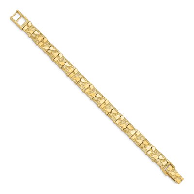 14K Yellow Gold Nugget Bracelet – view 2
