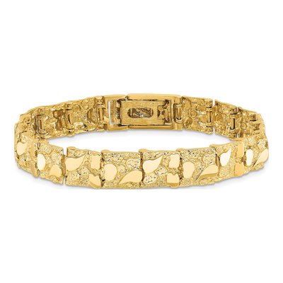 14K Yellow Gold Nugget Bracelet – view 3