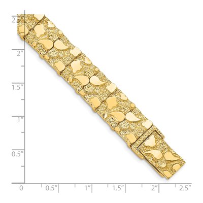 14K Yellow Gold Nugget Bracelet – view 4