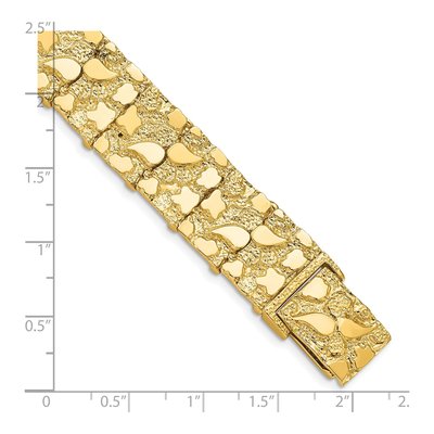 14K Yellow Gold Nugget Bracelet – view 4