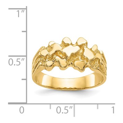 14K Yellow Gold Nugget Ring – view 3